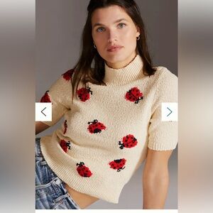 Anthropologie Maeve Ladybug top